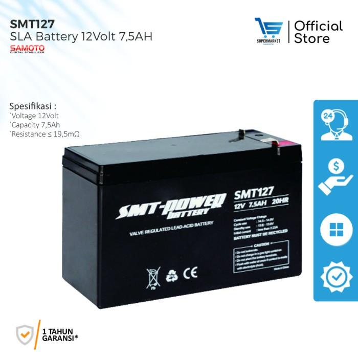Aki Ups Smt 12V 7Ah - 12Volt - Baterai Ups - Battery Samoto 12V 7Ah