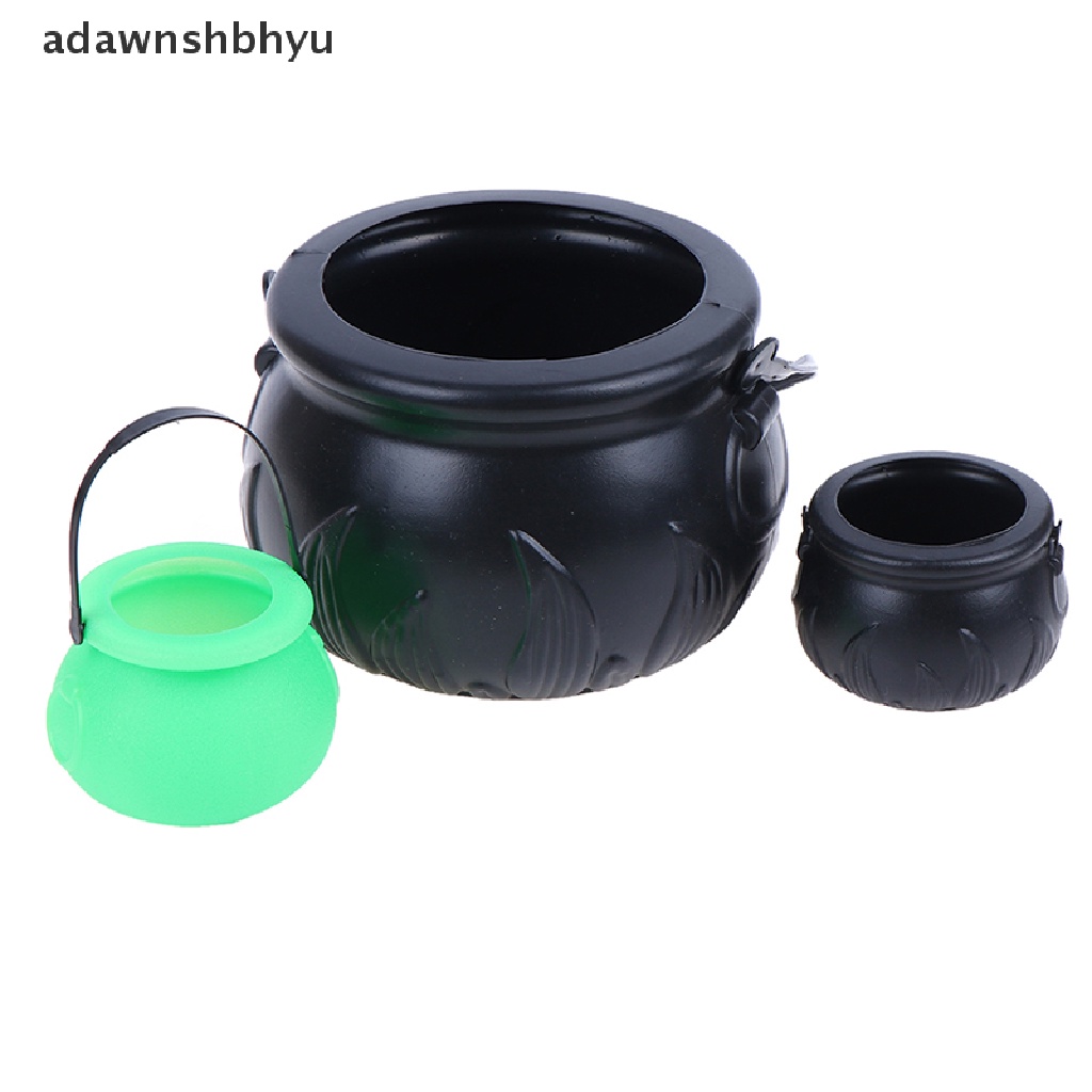 Adawnshbhyu Halloween Candy Kettles Pot Halloween Kuali Ember Dengan Pegangan Mainan Anak ID
