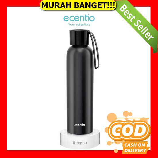 Pelangi | Botol Minum Tumbler Kaca Transparan Bening Jin Aesthetic Skala Waktu 550Ml Ecentio Botol M
