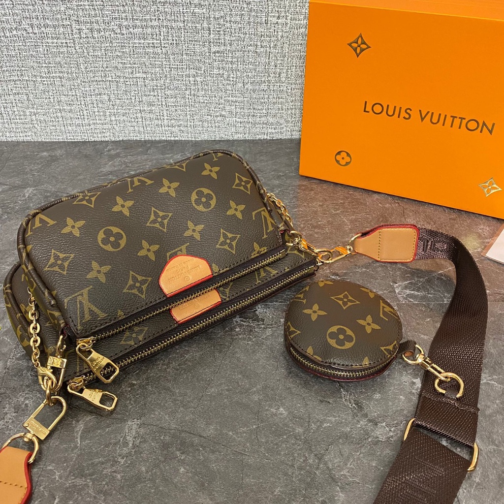 L¤uis Vuitton Multi Pochette 6012 (3in1) (FreeKantongKain+BubbleWrap)