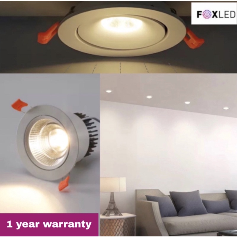 FOXLED Lampu DOWNLIGHT LED 5W 5 W 5Watt  Down Light SPOTLIGHT Warm White - Kuning