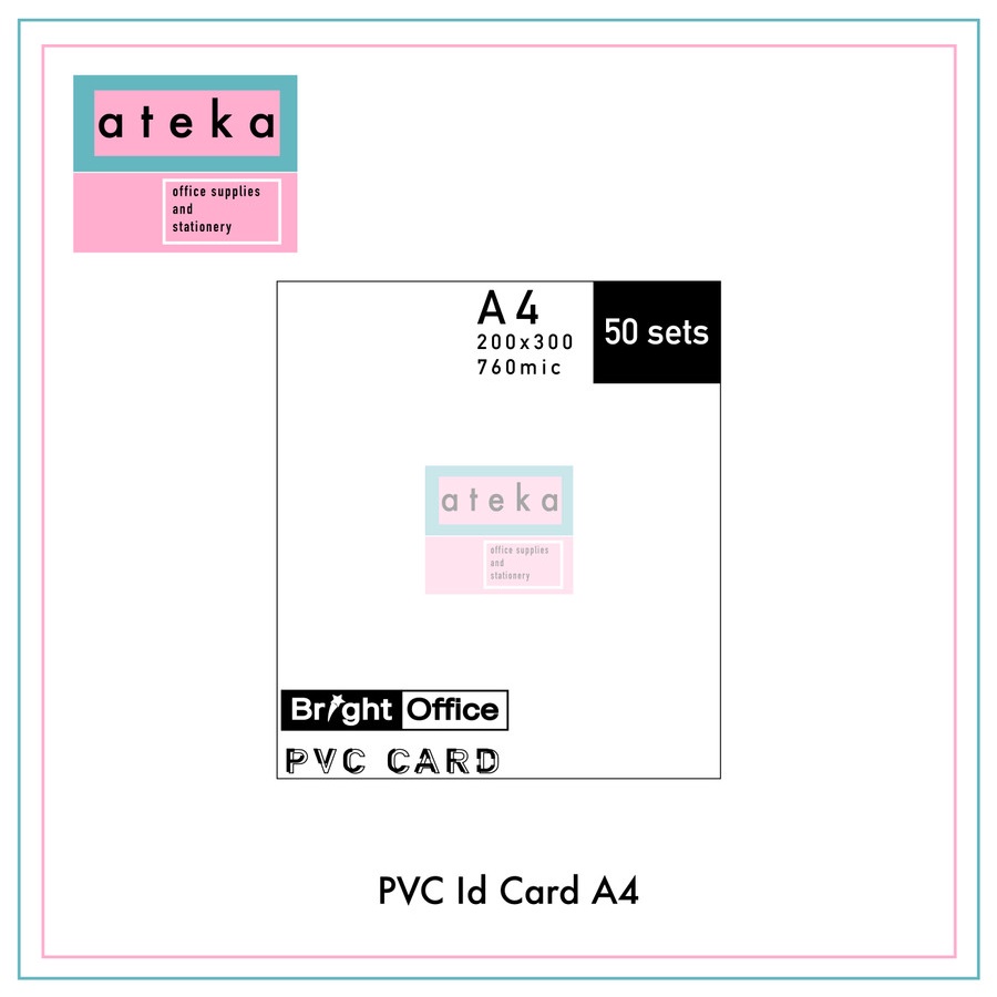 

Kertas PVC ID Card A4 0.76 Micron Ukuran A4 200x300 - 50 Set