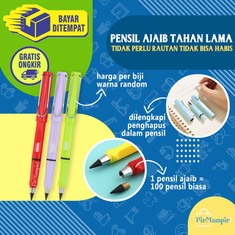 

UNLIMITED EVERLASTING PENCIL - 1 pcs Pensil HB Premium Ajaib Tanpa Rautan Tahan Lama Awet Tidak Bisa Habis Eternal Tanpa Batas Pen Alat Tulis Sekolah Peralatan Kantor Stationary Mahasiswa Kuliah