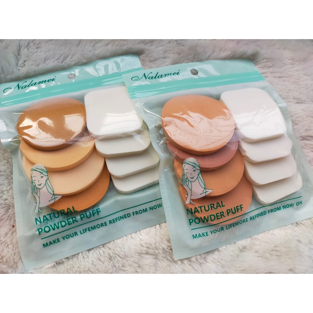 Spon Bedak 1 Set isi 8 Pcs Spons Bedak Spons Make Up Tools Alat Kosmetik Spons Makeup