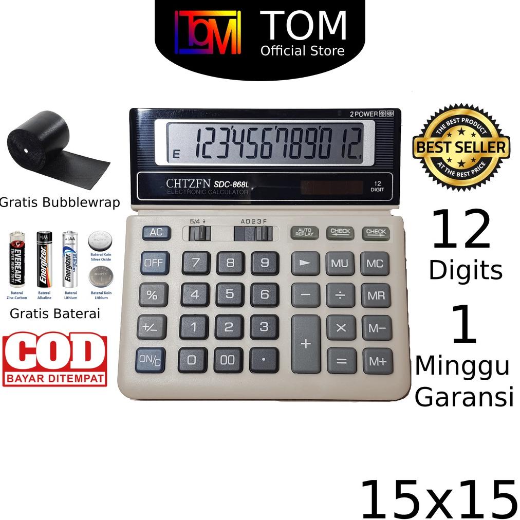 

BISA COD Kalkulator Check 868L 12 Digit - Kakulator Dagang / Kalkulator check / Calculator 12 Digit 868L