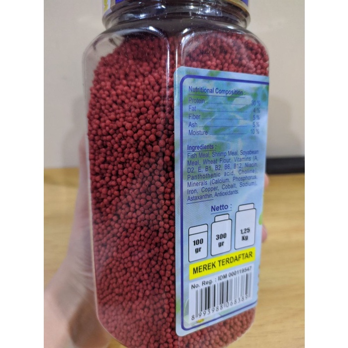 Akari Super Red Astaxanthin Pelet Pakan Makanan Ikan Hias Koi Koki 300Gram Floating