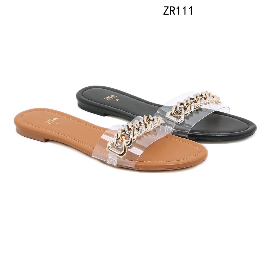 Vinyl Chain Flat Sandals ZR111 HB