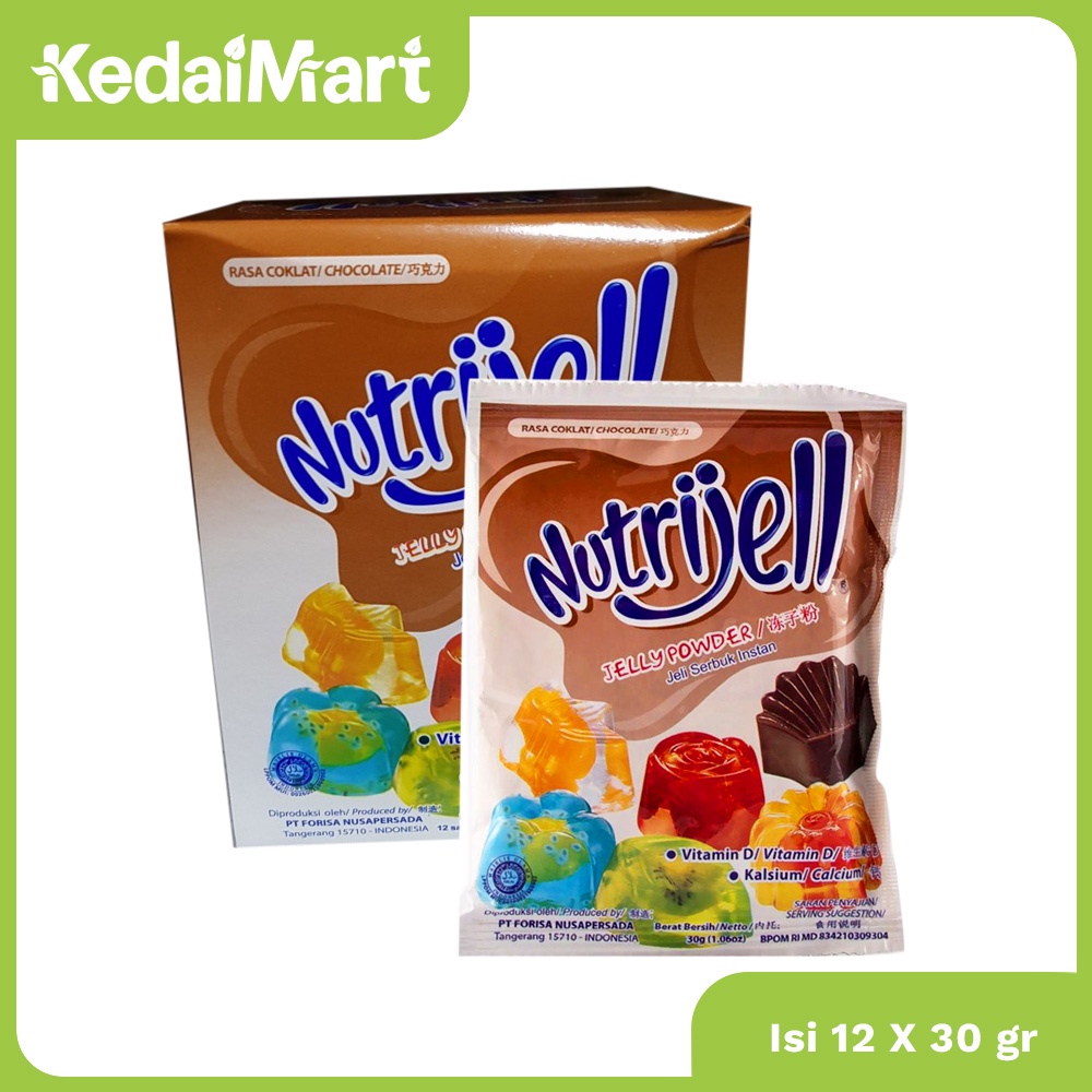 

Jelly Powder Nutrijell Rasa Coklat Box Isi 12 x 30 Gram