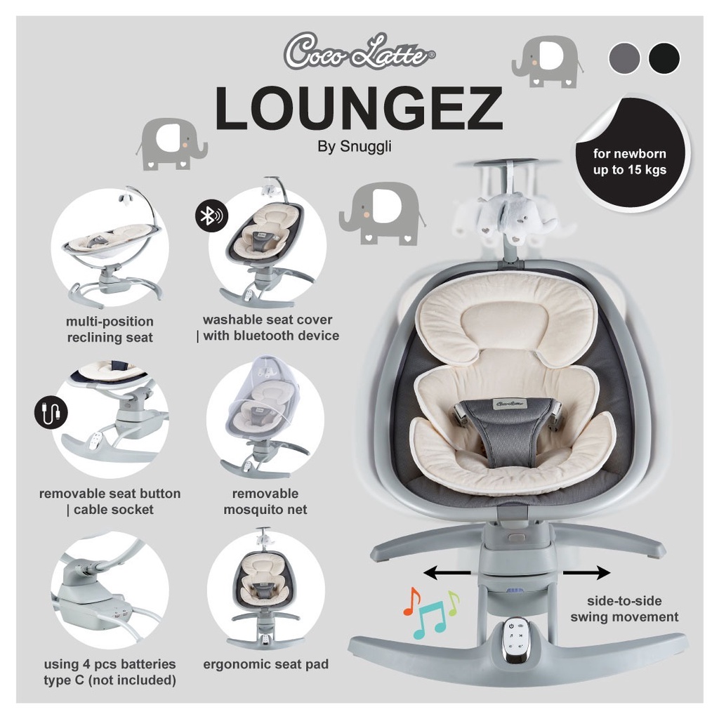 Bouncer Cocolatte Swing Snuggli / Ayunan Bayi Elektrik
