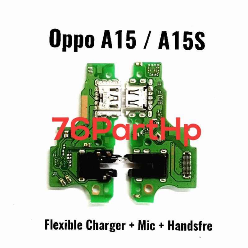 Ori Papan Flexible Connector Charger Mic Handsfree Oppo A15 - A15S