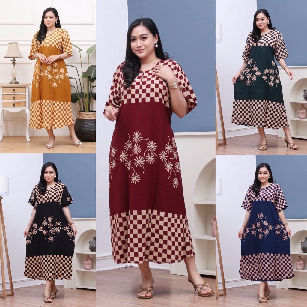 Daster Wanita Rayon Busui - Daster Kekinian - Baju Tidur Daster Premium - Daster kerut - Daster serut - Daster viral