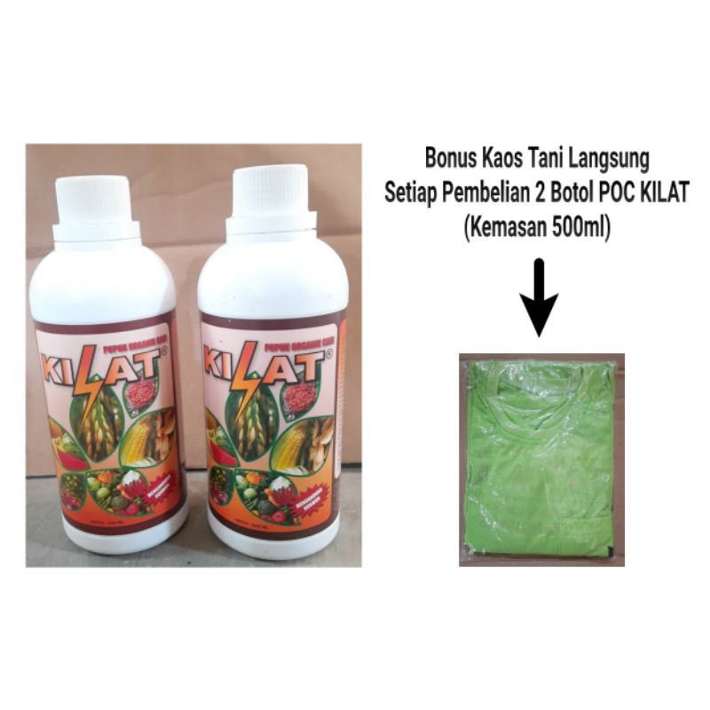 Pupuk Cair KILAT 500ml (2 Botol + Bonus Kaos)