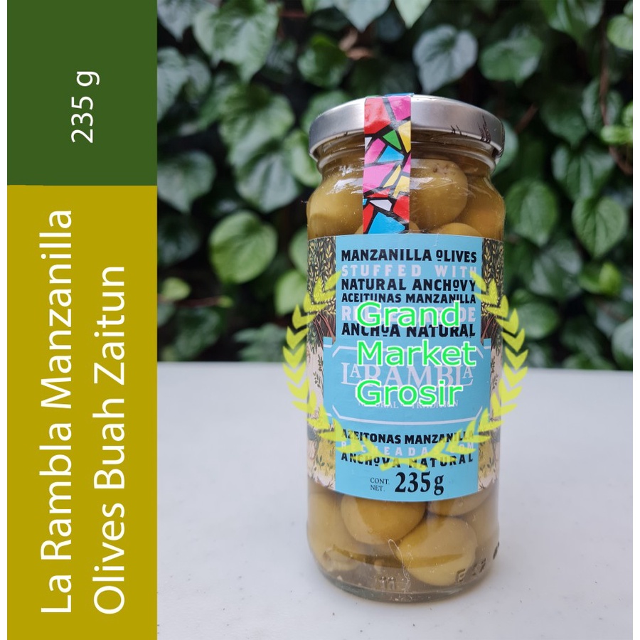 Jual La Rambla Buah Zaitun Olive Hijau- Manzanilla Pitted Green Olives ...