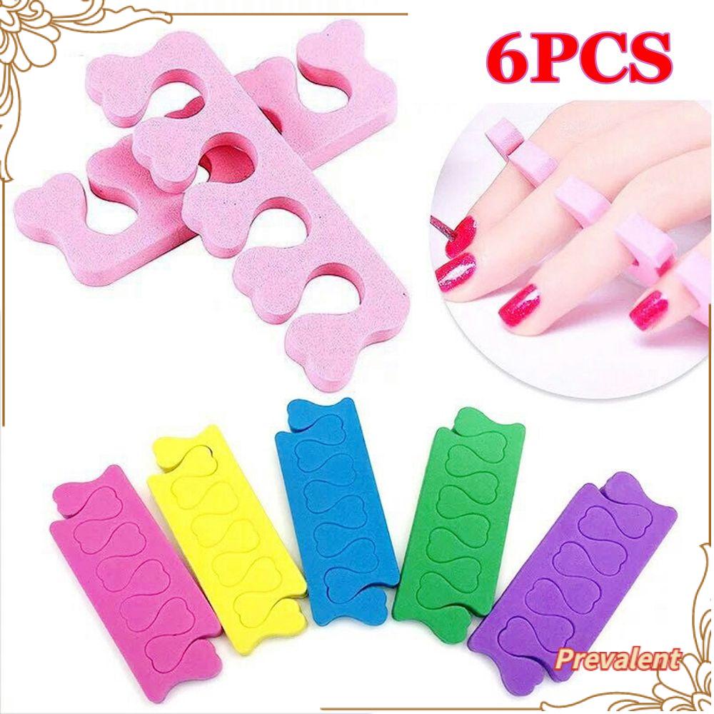 Preva 6PCS Pemisah Jari Jari Jari Jari Jari Jari Pink/Biru/Ungu DIY Manicure Nail Care