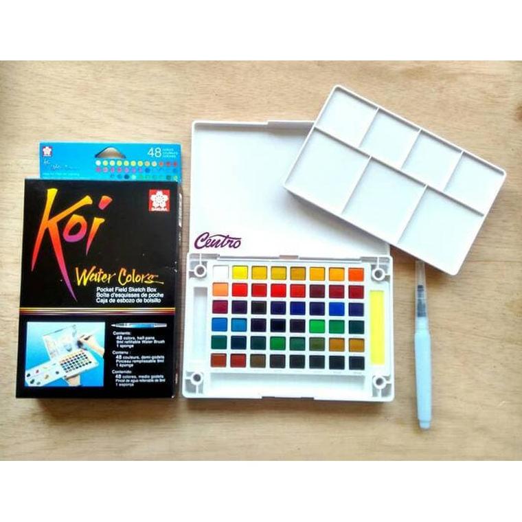 

BISA COD Sakura Koi Watercolors Water Color Cat Air 12 18 24 30 36 48 72 Warna Colors Watercolor Colours