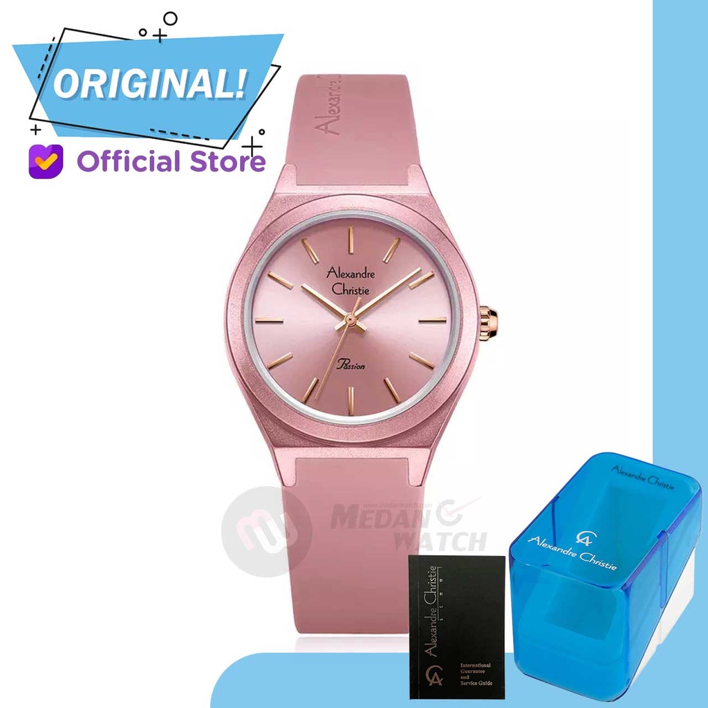 Jam Tangan Wanita Analog Alexandre Christie 2A07LH AC2A07 AC 2A07 LH 2A07 LHRRGPN Original Garansi R