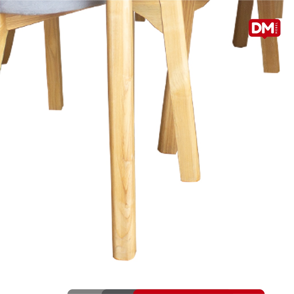 Set Meja Makan Minimalis Aesthetic 4 Kursi Sungkai - DM Mebel