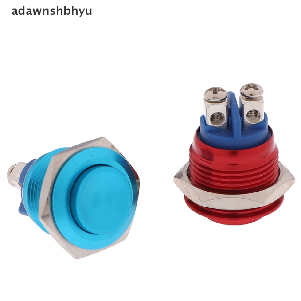 Adawnshbhyu 1Pc Saklar Tombol Tekan Momentary 16mm Waterproof Mount Button Switch ID