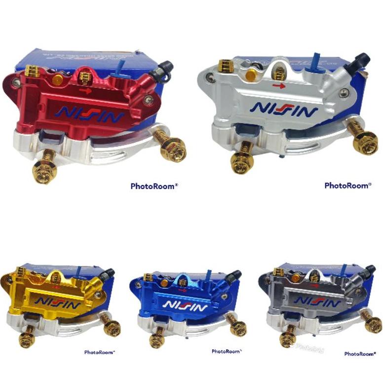 PRODUK- KALIPER MONOBLOK NISSIN 4PISTON MRCB BREKET PNP MIO FINO JUPITER MX MIO J MIO M3 MIO SPORTY 