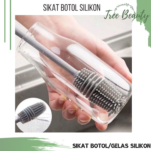 Sikat Botol Silikon / Sikat Botol Minum / Pembersih Botol Minum Silikon