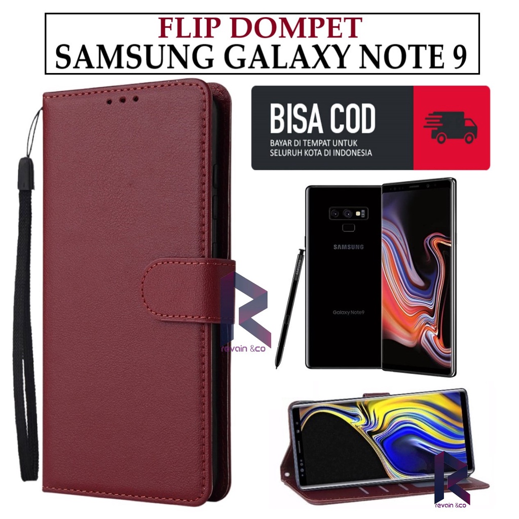 CASE SAMSUNG GALAXY NOTE 9 FLIP WALLET LEATHER KULIT PREMIUM SARUNG BUKA TUTUP KESING HP FLIP CASE SAMSUNG GALAXY NOTE 9