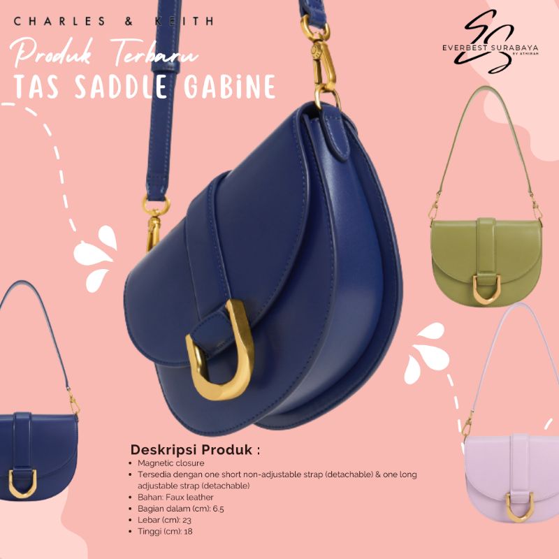 CHARLES & KEITH - Tas Saddle Gabine