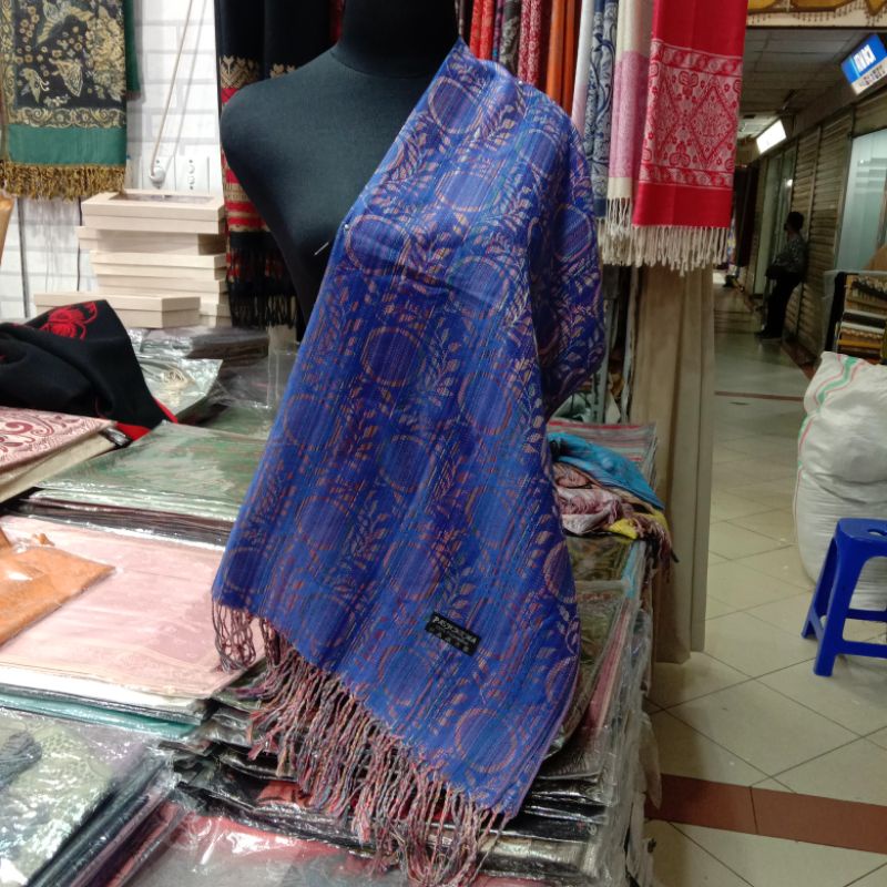 pashmina motif salur daun || syal wanita || selendang || scarf || selendang || shawl &amp; scarf