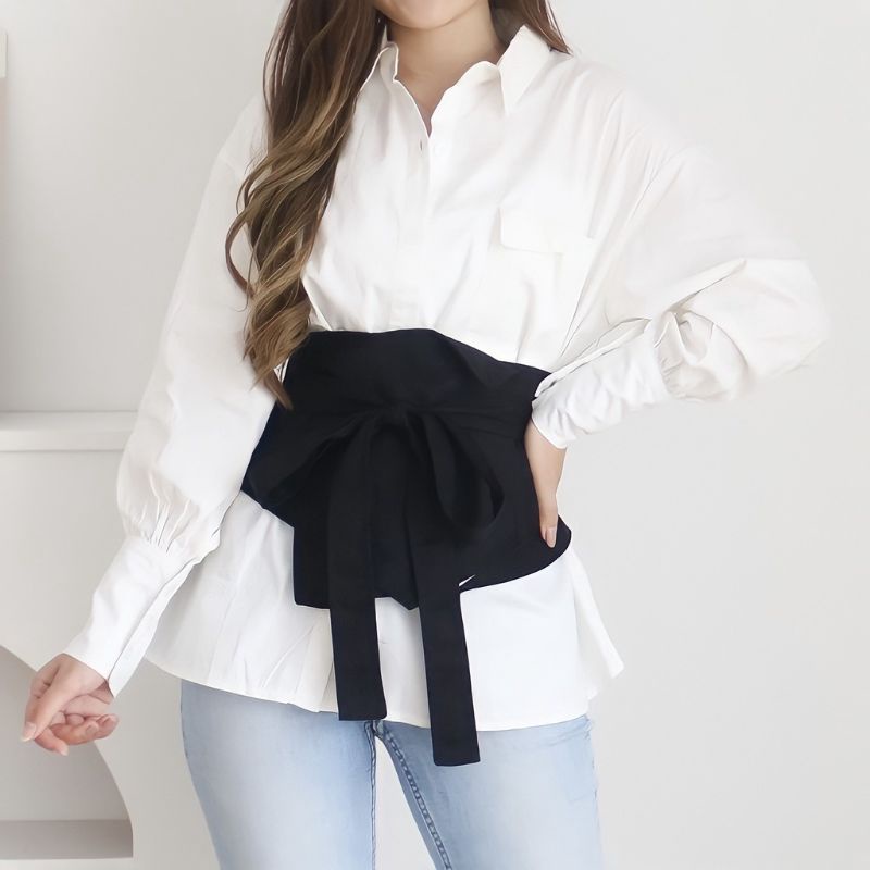 Obi Belt Ikat Pinggang Wanita Polos//OBI BELT Untuk Dress Kemeja