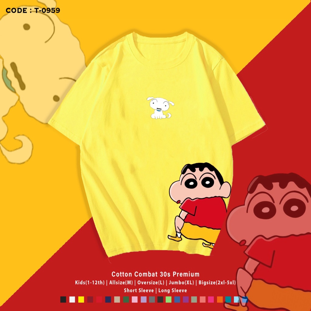 T-Shirt Bergambar Shin-chan Side / Atasan Wanita / Kaos Termurah