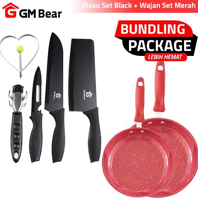 (BUNDLING) GM Bear Pisau Set 1083 + Wajan Set 1240