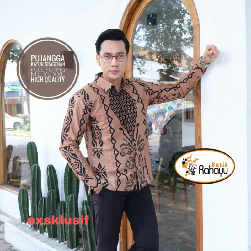 Seragam Kemeja Batik Lengan Panjang Pujangga Lapis Furing