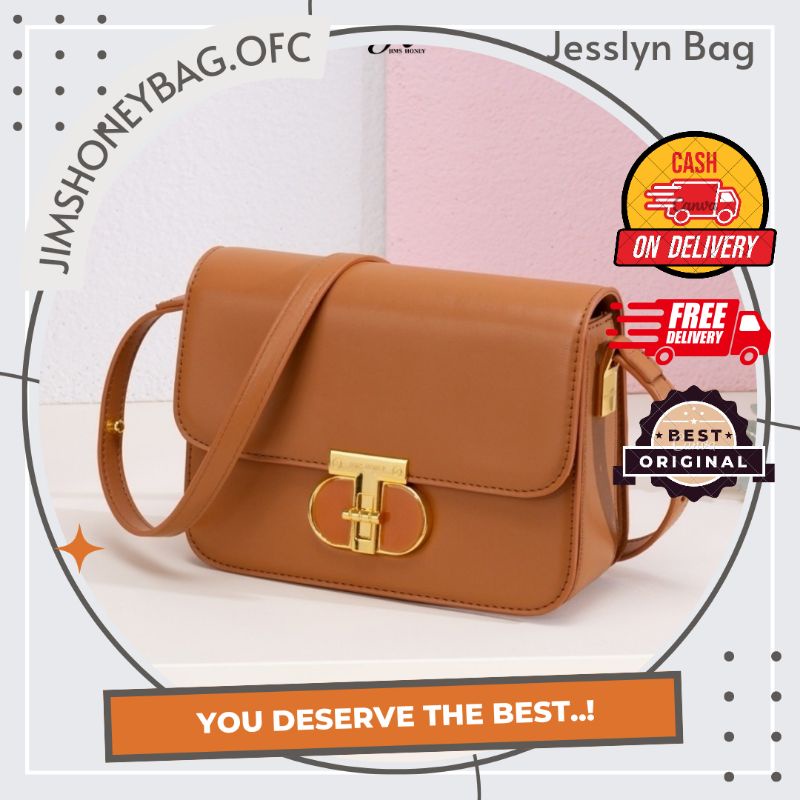 TAS SELEMPANG SLING BAG WANITA SIMPLE BRANDED ANTI AIR IMPORT KOREA MURAH JESSLYN BAG JIMS HONEY FRE
