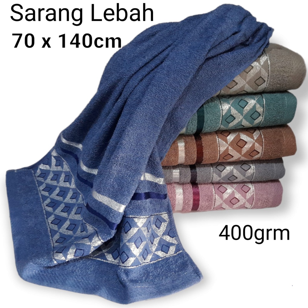 JH Handuk Mandi Dewasa Uk 70x140 Sarang Lebah Bahan Katun Termurah-
