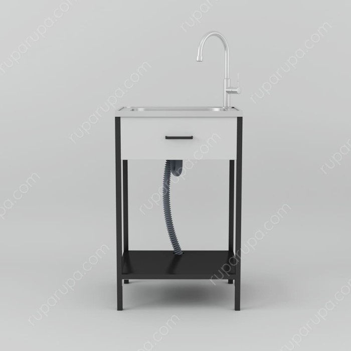 Informa Snowy Bak Cuci Piring Portable Westafel kitchen Sink hitam