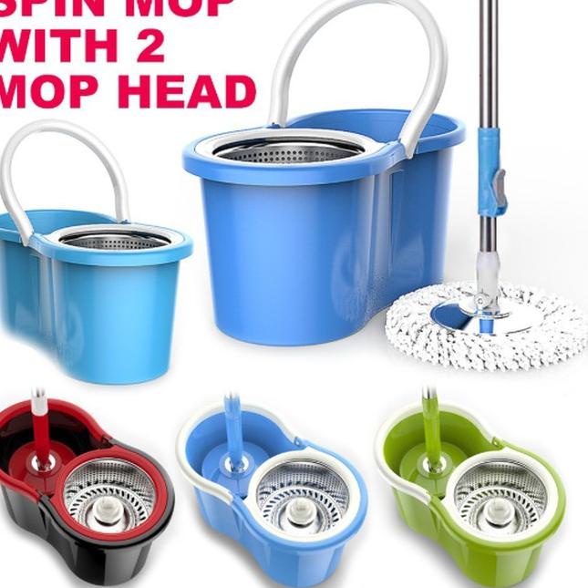 Hot Price Praktis Spin mop 360 rotated  Alat Pel Lantai Ultra Pel putar serbaguna spin mop 2 kain pel Super Praktis