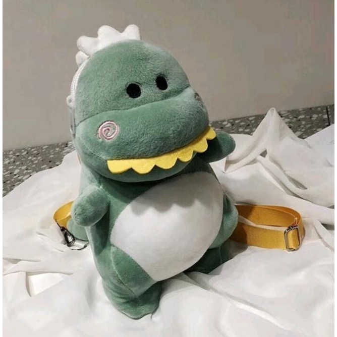 Boneka Motif Dinosaurus Tas Selempang Bahu Wanita Kartun Dinosaurus/Tas HP Tas boneka mini