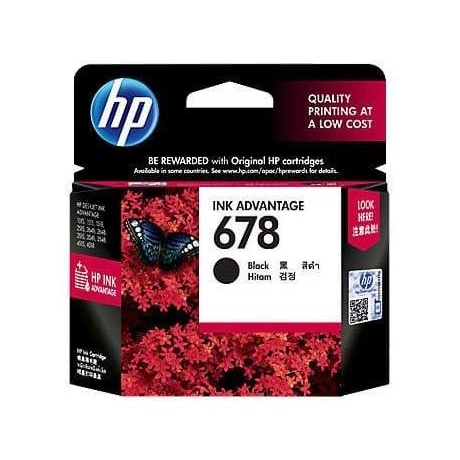 Hp Ink Cartridge 678 Black / Tinta Hp 678 Hitam / Hp 678 Bk Original