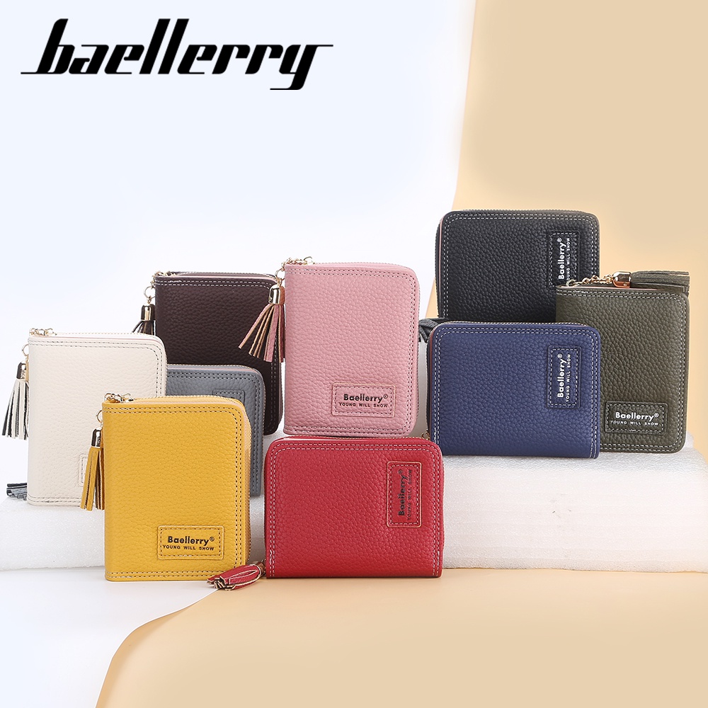 BAELLERRY N1858 Dompet Wanita Kecil Dompet Lipat Bahan Kulit PU Leather Premium WATCHKITE WKOS