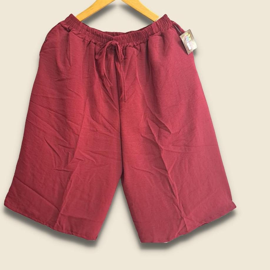 Kulot Pendek 7/8 crinkle// kulot crinkle pendek Tali serut