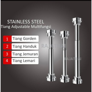 Tiang Pipa Adjustable Multifungsi /Tiang Stainless Steel/Tiang jemuran baju/tiang kamar mandi/Tiang stainless fleksibel