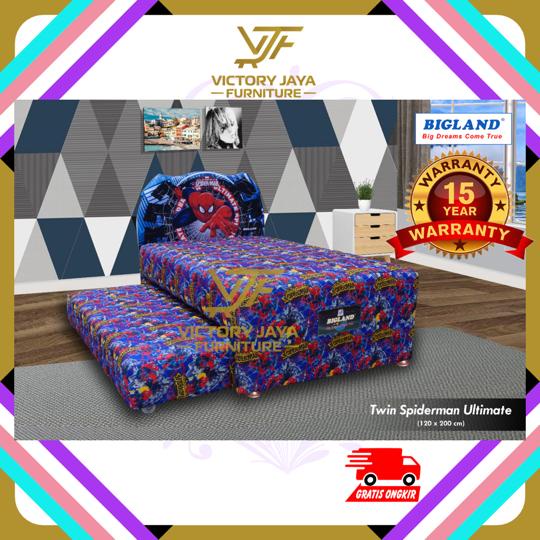 Bed Sorong Bigland 2 In 1 Karakter New Spiderman (Full Set) 120x200