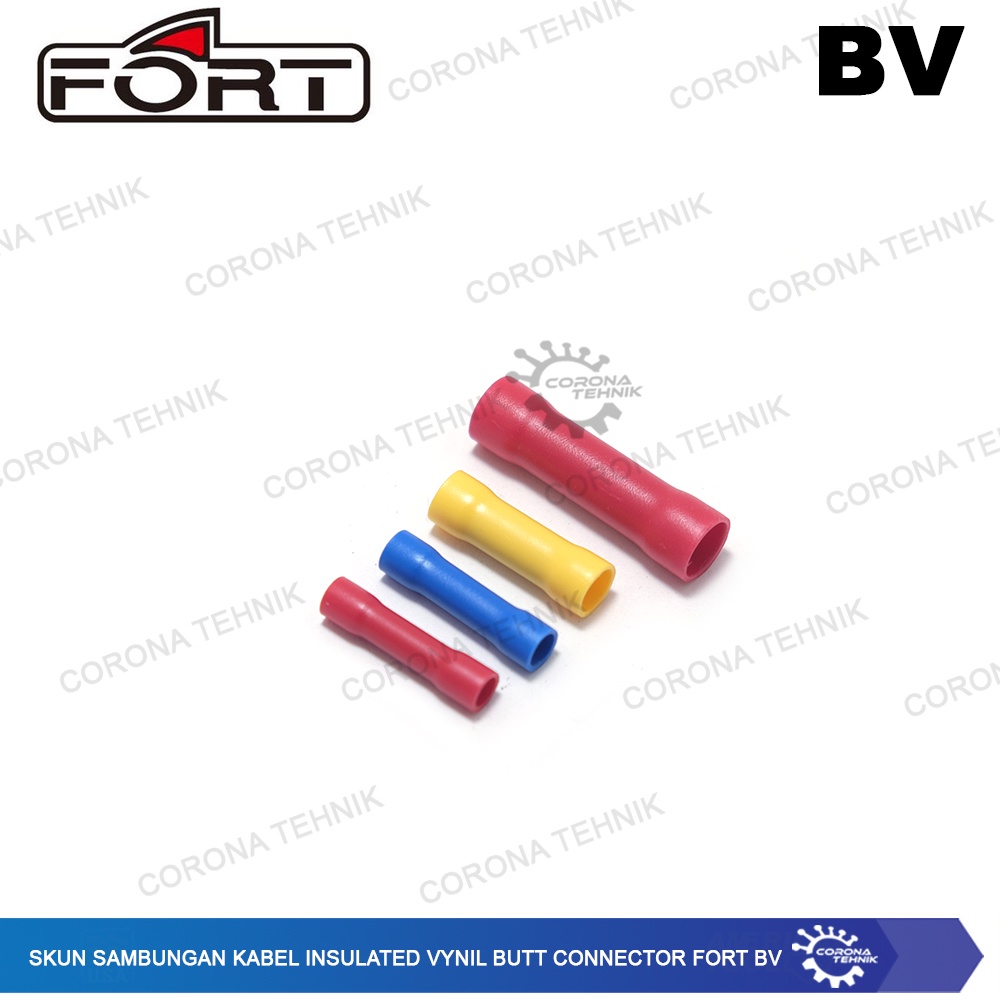 BV - 8 - Skun Sambungan Kabel Insulated Vynil Butt Connector Fort