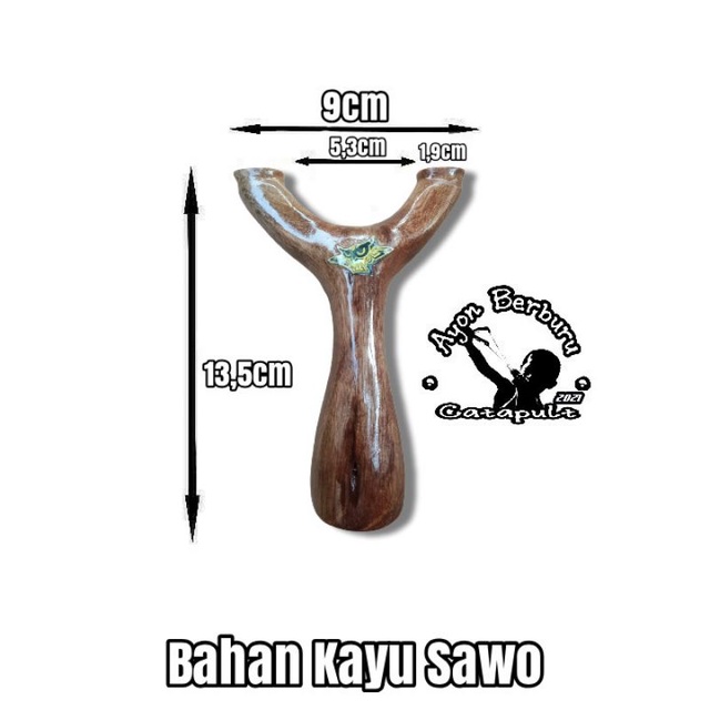 Ketapel OTT dari bahan kayu SAWO/Ayon Catapult