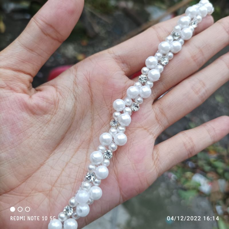 Payet / Mutiara Rangkai Lebar ±8mm / 0.8cm