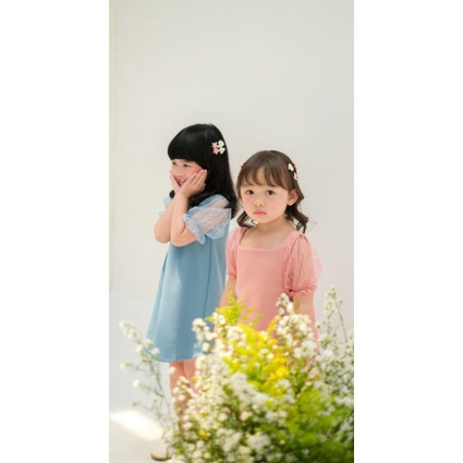 1-5 Tahun KIDS Moana Dress Mango Knit mix tile polcadot| Dress Anak Knit Kekinian | Dress Anak Pesta