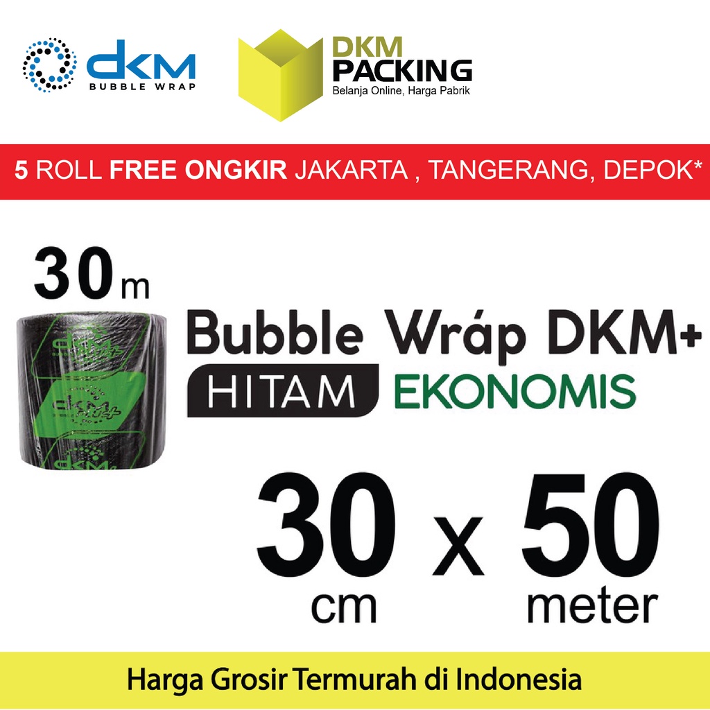 

Bubblewrap 30cm x 50m Plastik Bubble Wrap HITAM GELAP BUBLE DKM PLUS BLACK EKONOMIS TERMURAH /ROLL