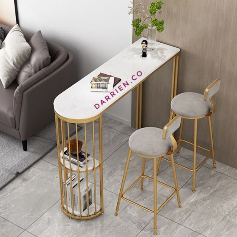 Meja bar & kursi bar, set meja makan bar minimalis modern