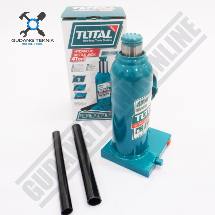 Dongkrak Botol Dongkrak Hidrolik 4 Ton THT109042 TOTAL / Hydraulic Bottle Jack Kapasitas 4Ton THT 109042 TOTAL