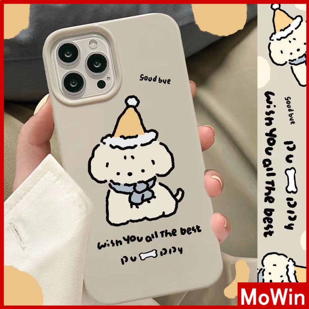 For iPhone 14 Pro Max iPhone Case Khaki Gray TPU Soft Case Shockproof Protection Camera Puppy Cute Style Compatible For iPhone 13 Pro max 12 Pro Max 11 Pro Max xr xs Max 7Plus 7 8