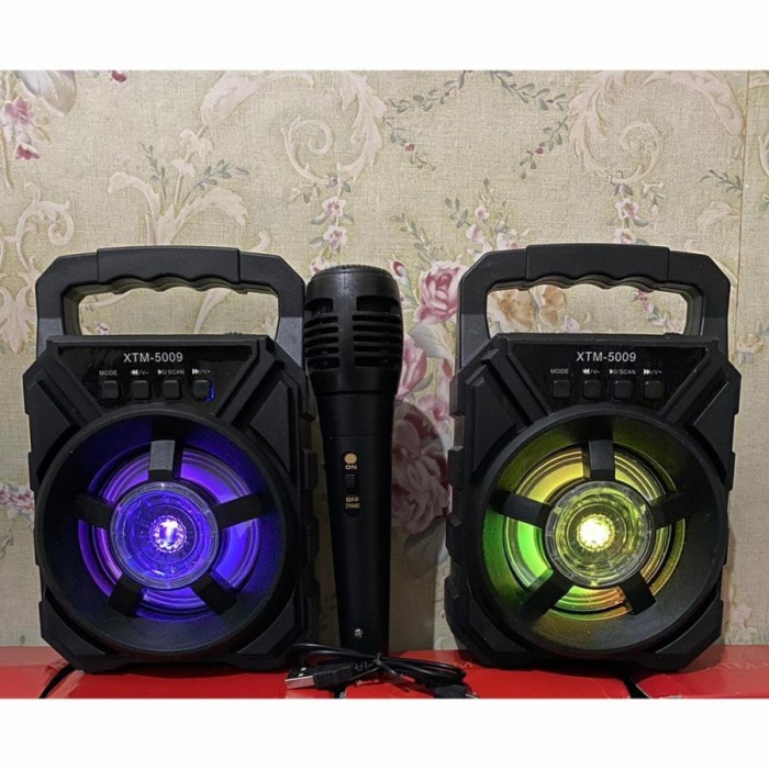 Speaker Cod Speaker Bluetooth Xtm-5009 Free Mix Karaoke Musik Box